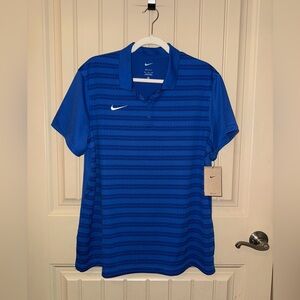 NWT NIKE Dri-Fit Womens XXL Blue Victory Polo Shirt Golf Coaches FJ9573-495
